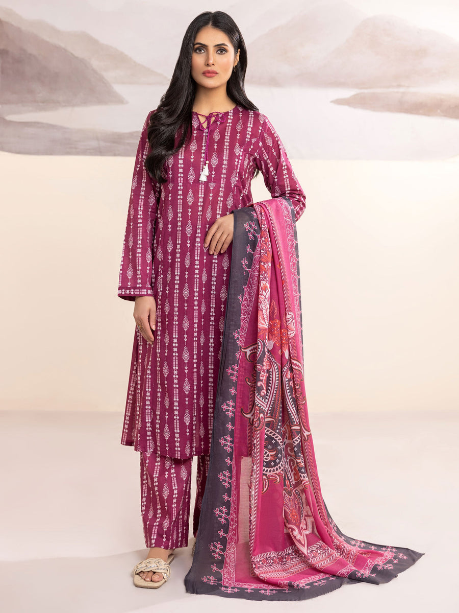 Limelight Summer Unstitched Printed Lawn 2Pc Suit U3345 Pink