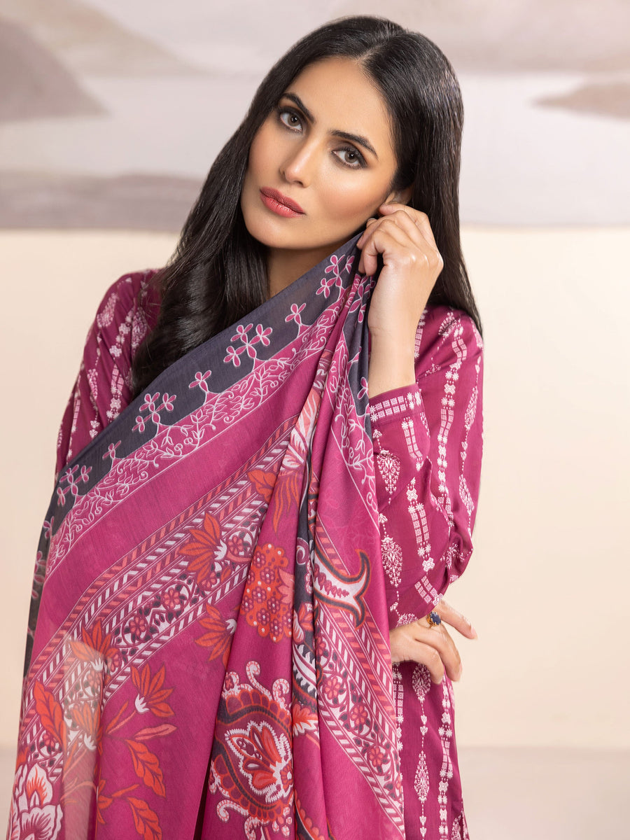 Limelight Summer Unstitched Printed Lawn 2Pc Suit U3345 Pink