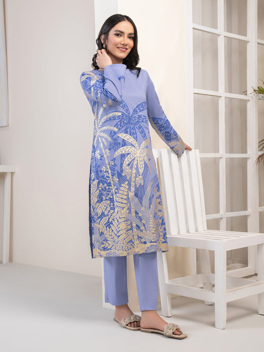 Limelight Summer Unstitched Printed Lawn 2Pc Suit U3346 Blue