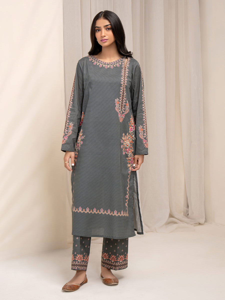 Limelight Summer Unstitched Printed Lawn 2Pc Suit U3348 Grey
