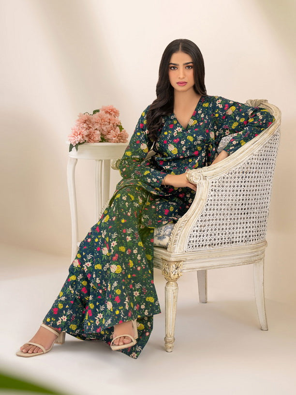 Limelight Summer Unstitched Printed Lawn 1Pc Shirt U3351 Navy