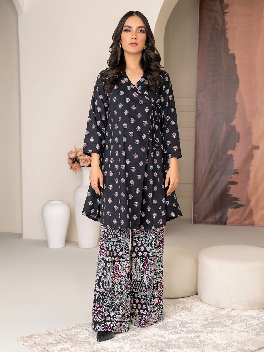 Limelight Summer Unstitched Printed Viscose Lawn 2Pc Suit U3358 Black