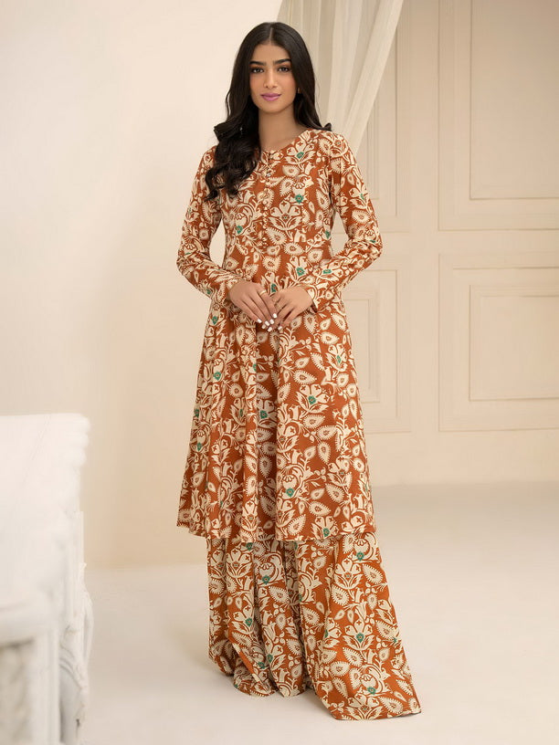 Limelight Summer Unstitched Printed Lawn 1Pc Shirt U3361 Brown