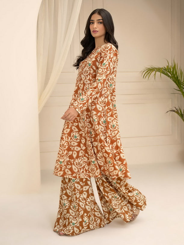 Limelight Summer Unstitched Printed Lawn 1Pc Shirt U3361 Brown