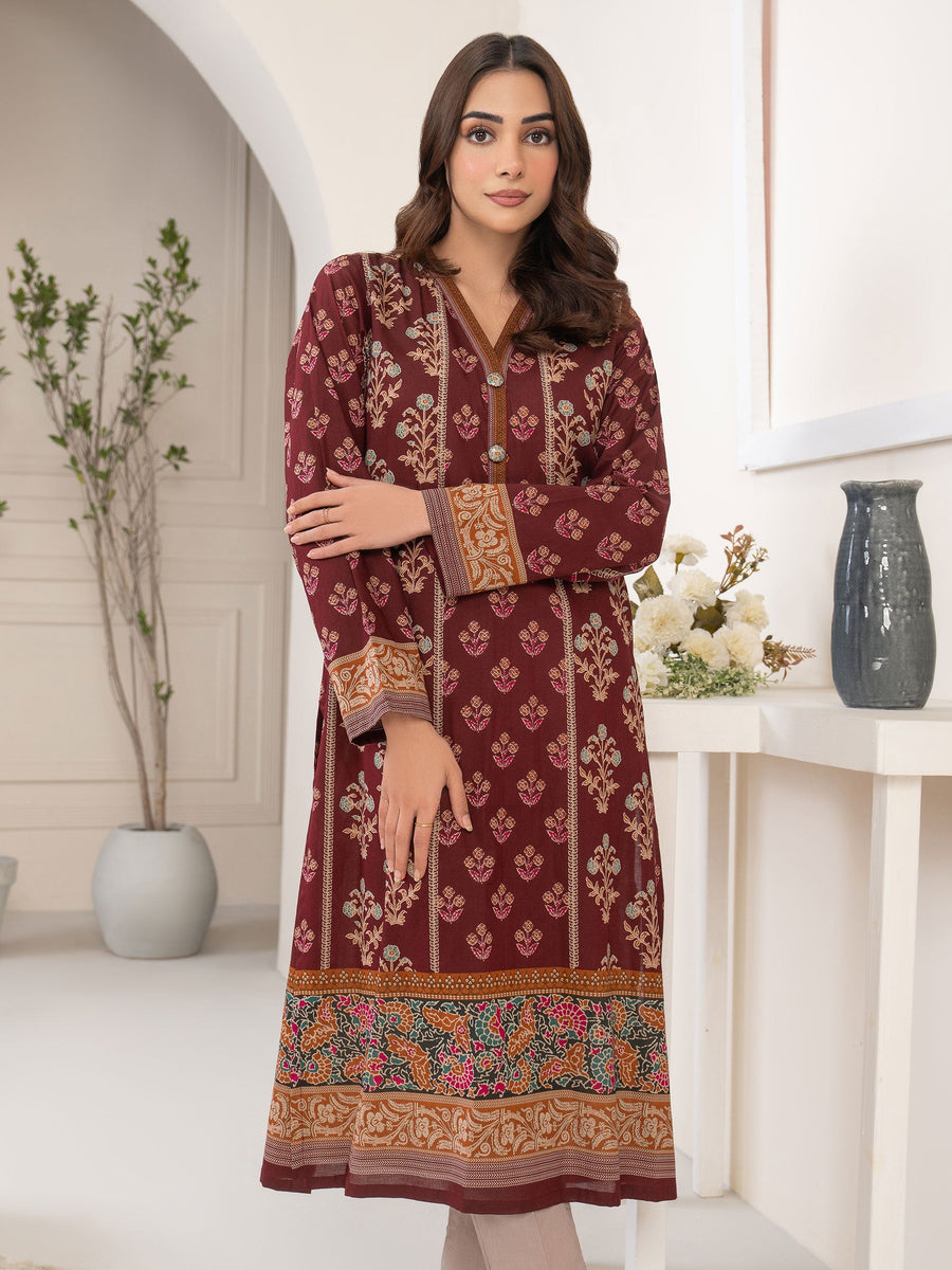 Limelight Summer Unstitched Printed Lawn 1Pc Shirt U3367 Maroon