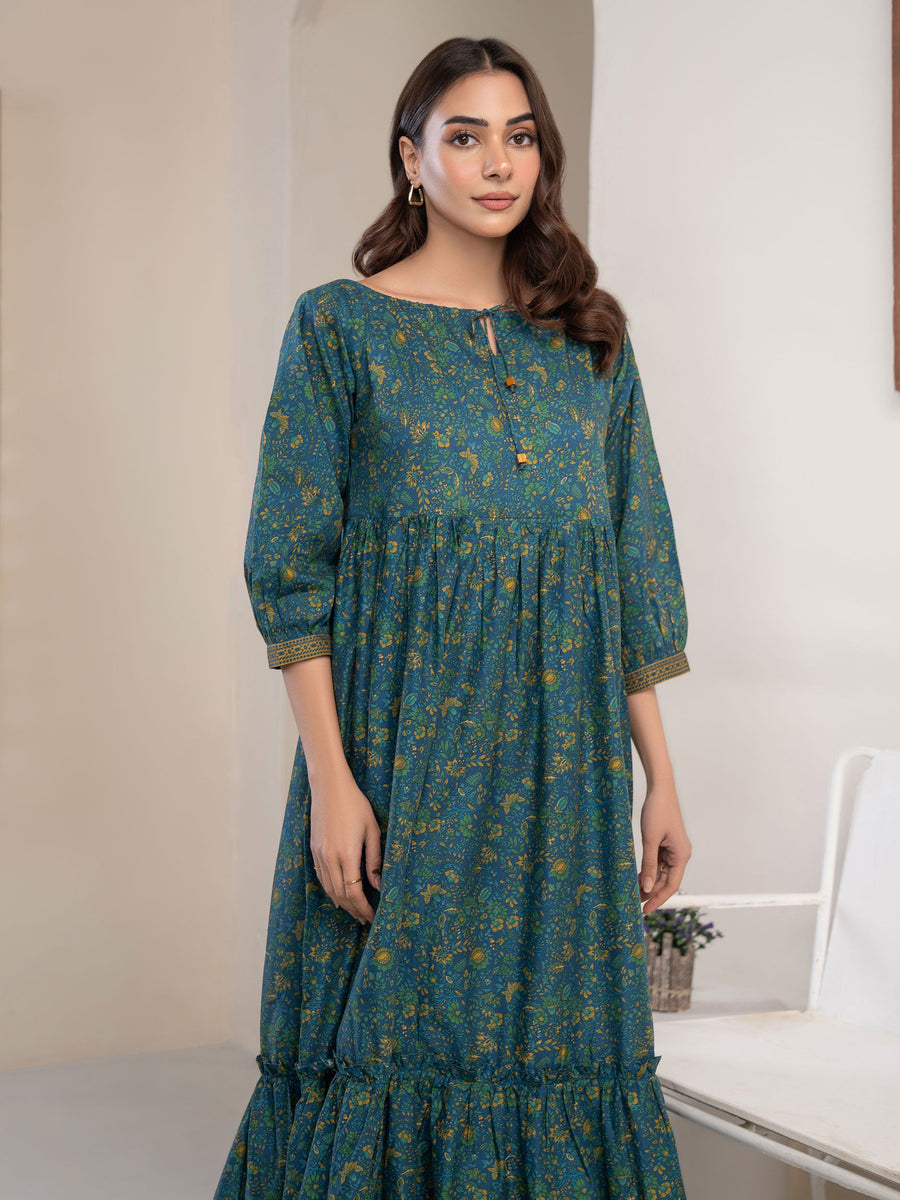 Limelight Summer Unstitched Printed Lawn 1Pc Shirt U3371 Blue