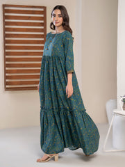 Limelight Summer Unstitched Printed Lawn 1Pc Shirt U3371 Blue