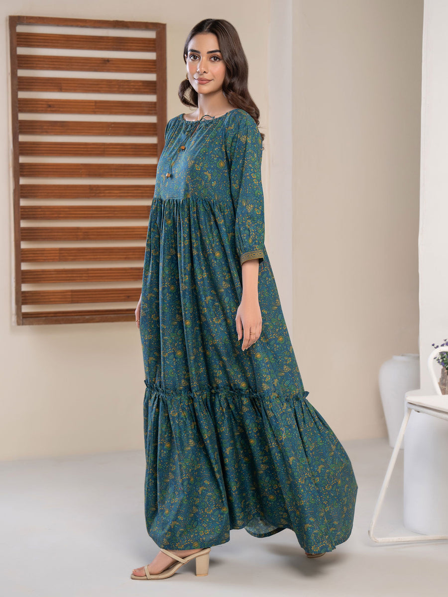 Limelight Summer Unstitched Printed Lawn 1Pc Shirt U3371 Blue