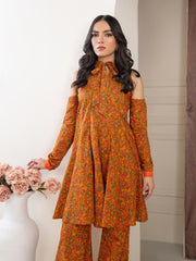Limelight Summer Unstitched Printed Lawn 1Pc Shirt U3371 Orange