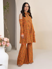 Limelight Summer Unstitched Printed Lawn 1Pc Shirt U3371 Orange