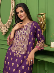 Limelight Summer Unstitched Printed Lawn 2Pc Suit U3381 Purple