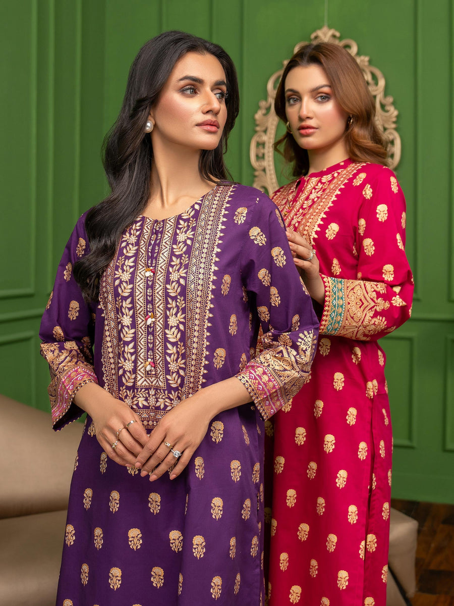 Limelight Summer Unstitched Printed Lawn 2Pc Suit U3381 Purple