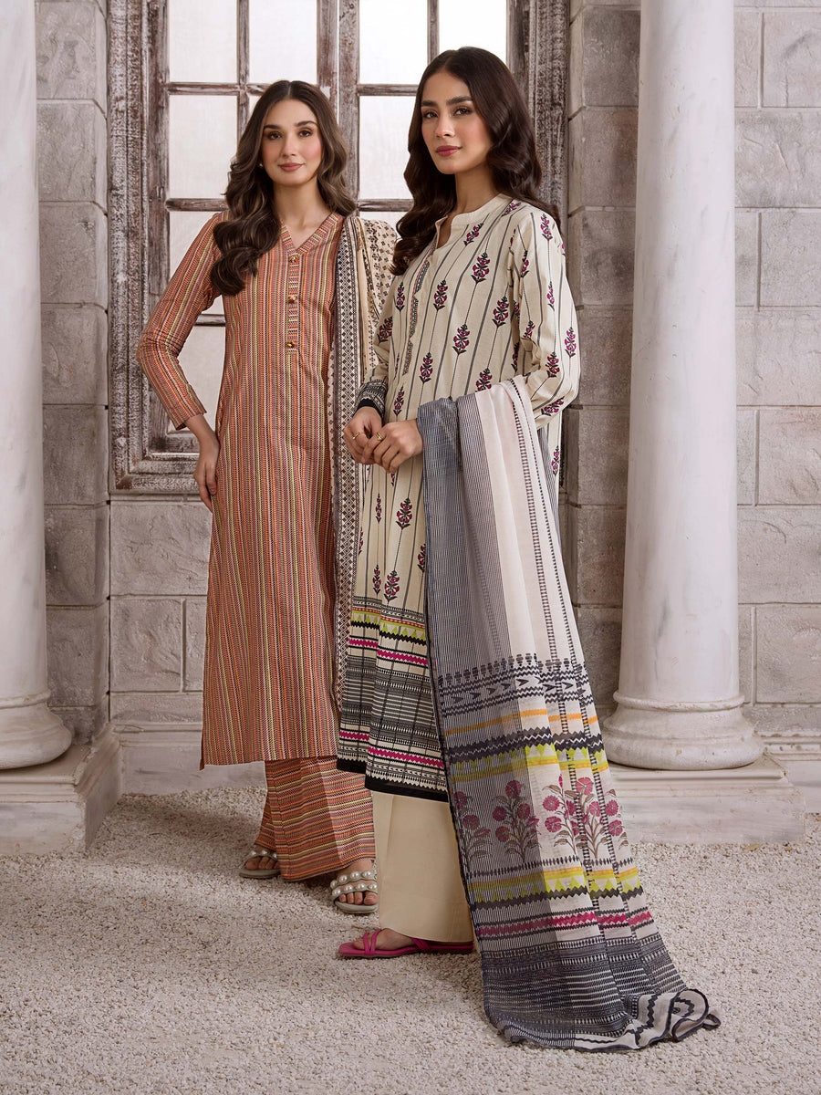 Limelight Summer Unstitched Printed Lawn 2Pc Suit U3394 White