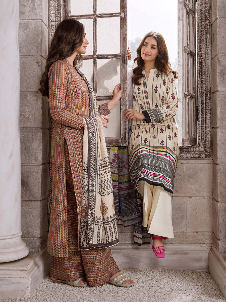 Limelight Summer Unstitched Printed Lawn 2Pc Suit U3394 White