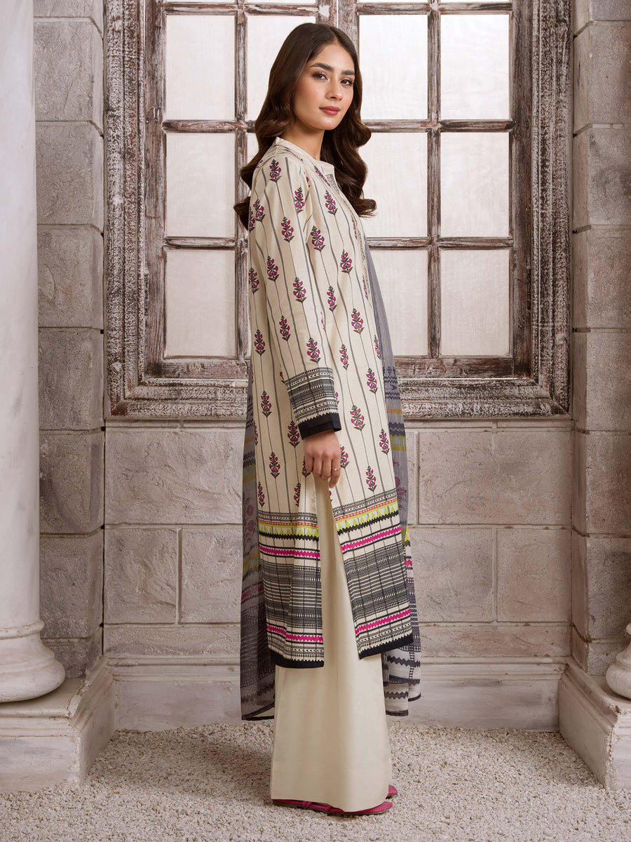 Limelight Summer Unstitched Printed Lawn 2Pc Suit U3394 White