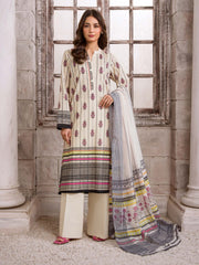 Limelight Summer Unstitched Printed Lawn 2Pc Suit U3394 White