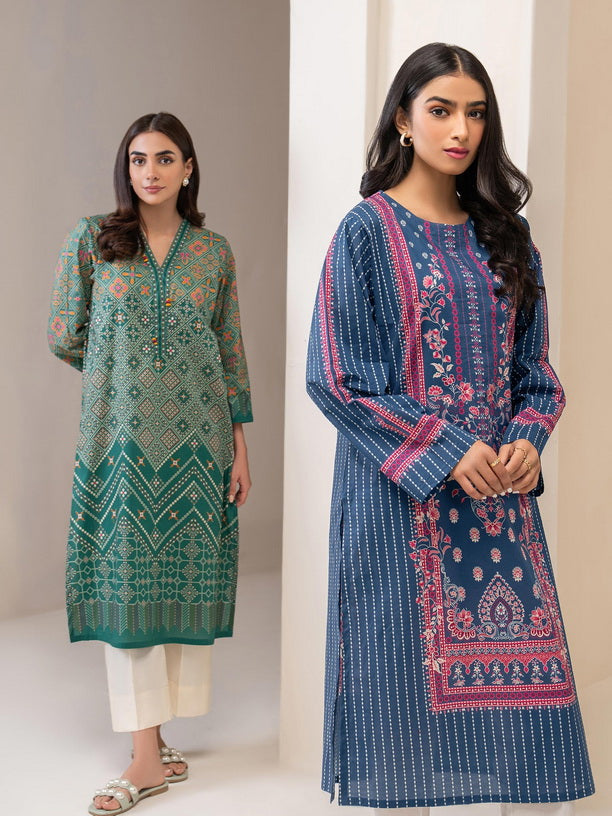 Limelight Summer Unstitched Printed Lawn 1Pc Shirt U3401 Blue