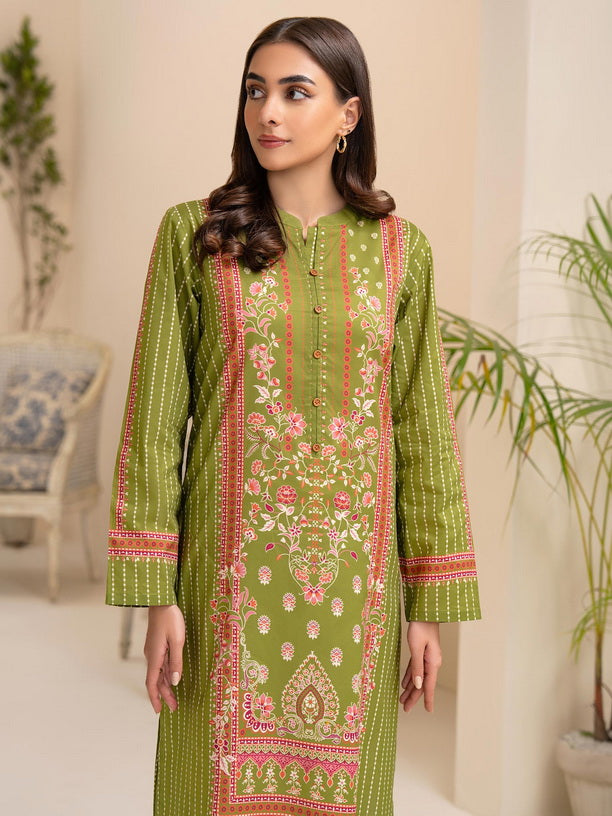 Limelight Summer Unstitched Printed Lawn 1Pc Shirt U3401 Olive