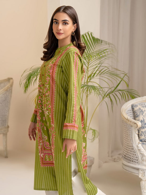 Limelight Summer Unstitched Printed Lawn 1Pc Shirt U3401 Olive