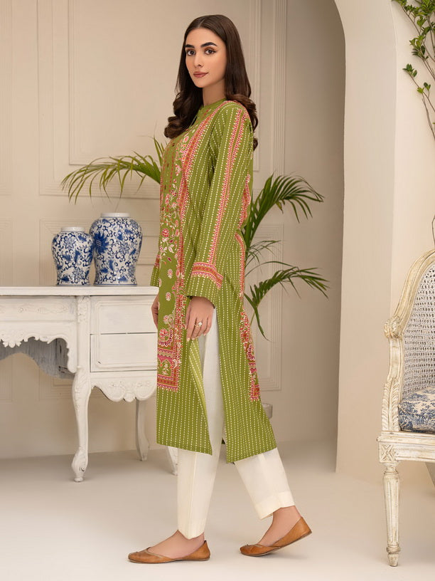 Limelight Summer Unstitched Printed Lawn 1Pc Shirt U3401 Olive
