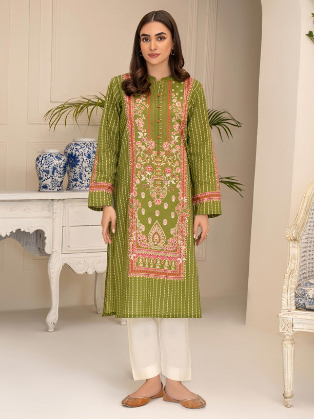 Limelight Summer Unstitched Printed Lawn 1Pc Shirt U3401 Olive
