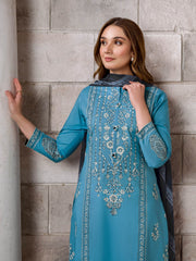 Limelight Summer Unstitched Printed Lawn 2Pc Suit U3417 Blue