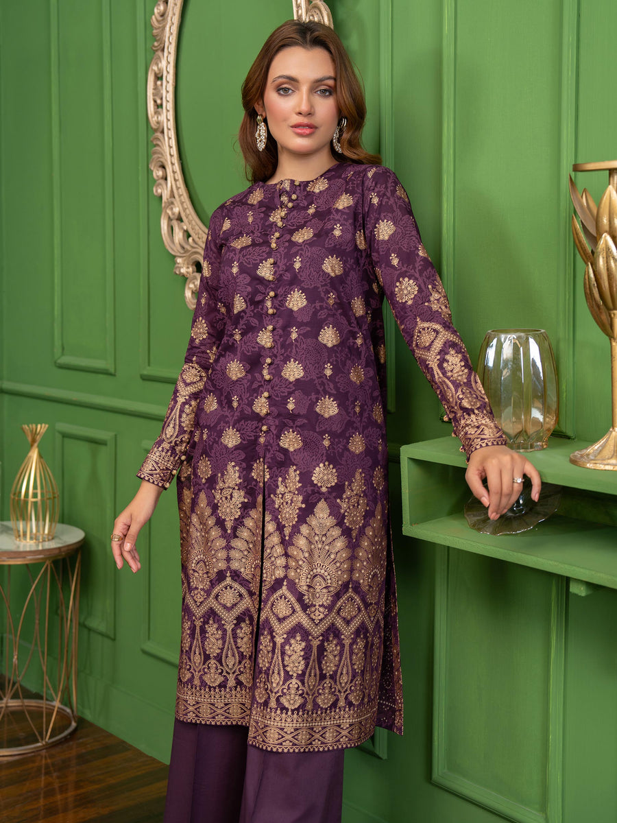 Limelight Summer Unstitched Printed Lawn 2Pc Suit U3419 Purple