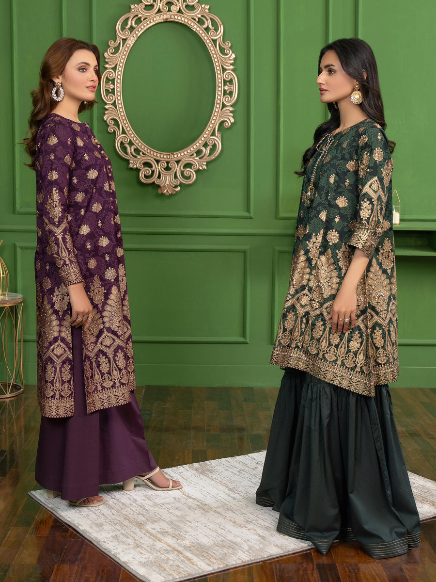Limelight Summer Unstitched Printed Lawn 2Pc Suit U3419 Purple