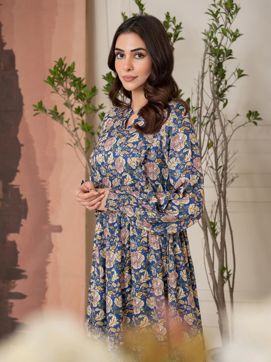 Limelight Summer Unstitched Printed Viscose Lawn 1Pc Shirt U3423 Blue