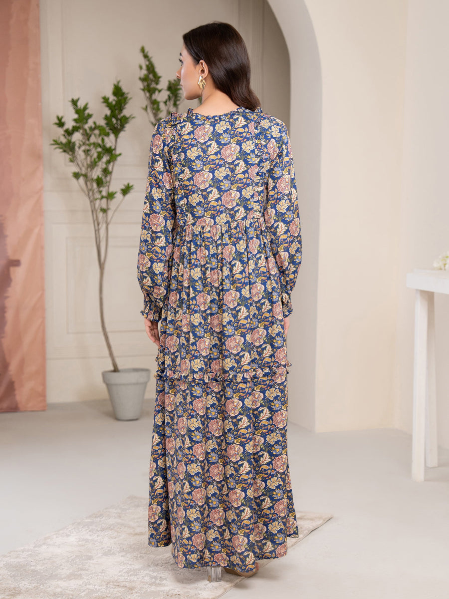 Limelight Summer Unstitched Printed Viscose Lawn 1Pc Shirt U3423 Blue