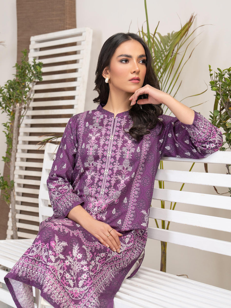 Limelight Summer Unstitched Printed Lawn 1Pc Shirt U3461 Purple