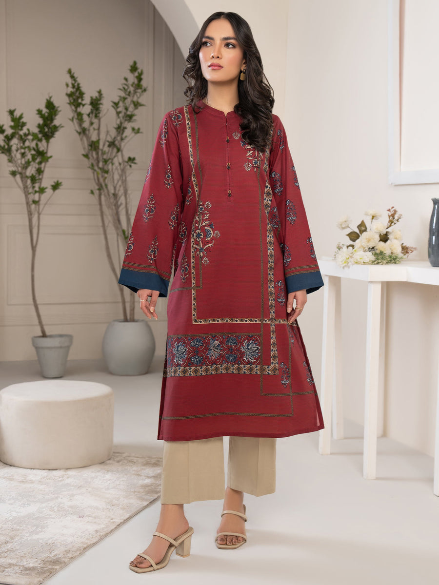 Limelight Summer Unstitched Printed Lawn 1Pc Shirt U3463 Maroon