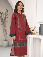 Limelight Summer Unstitched Printed Lawn 1Pc Shirt U3463 Maroon