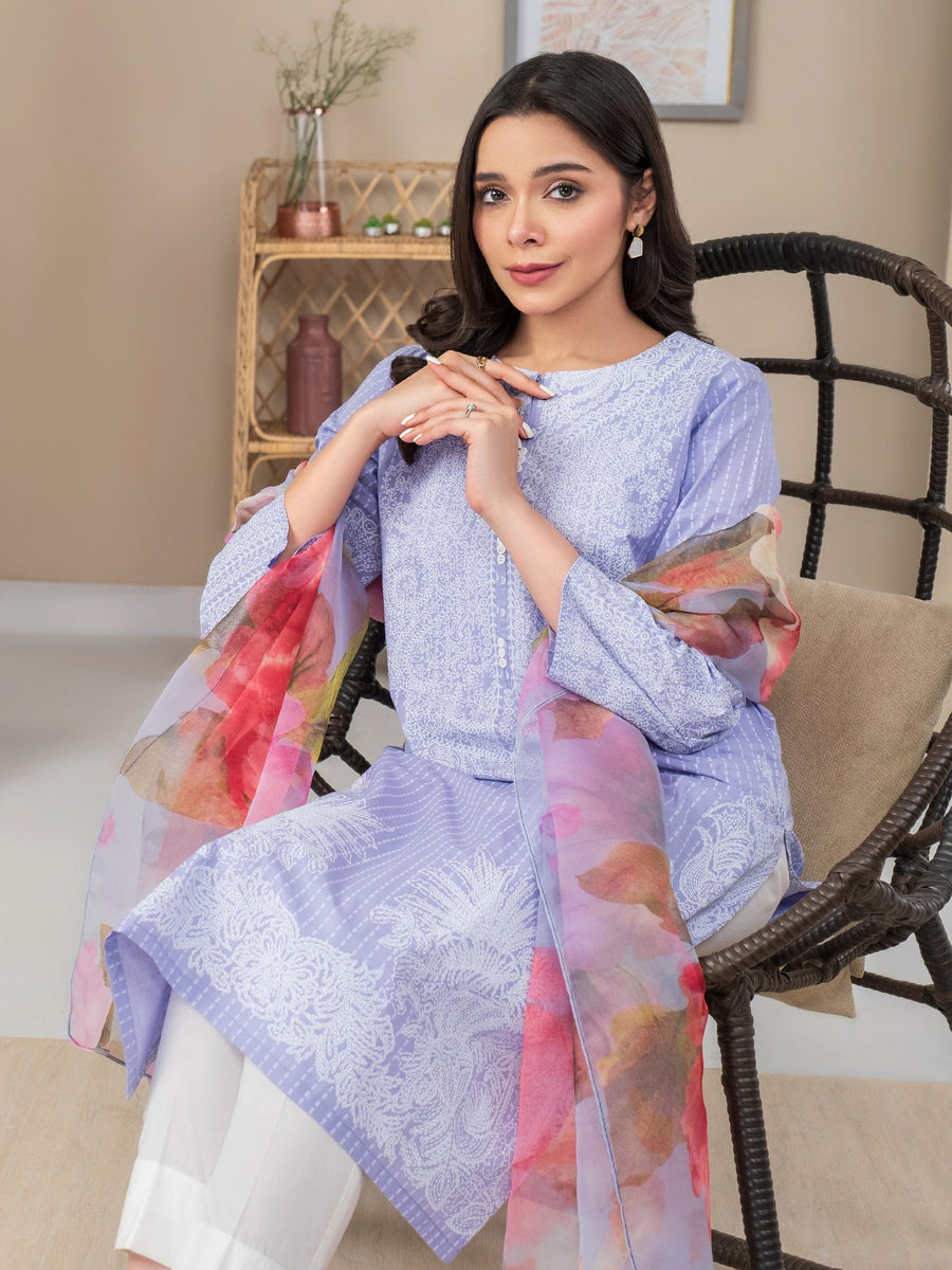 Limelight Summer Unstitched Printed Lawn 2Pc Suit U3468 Lilac