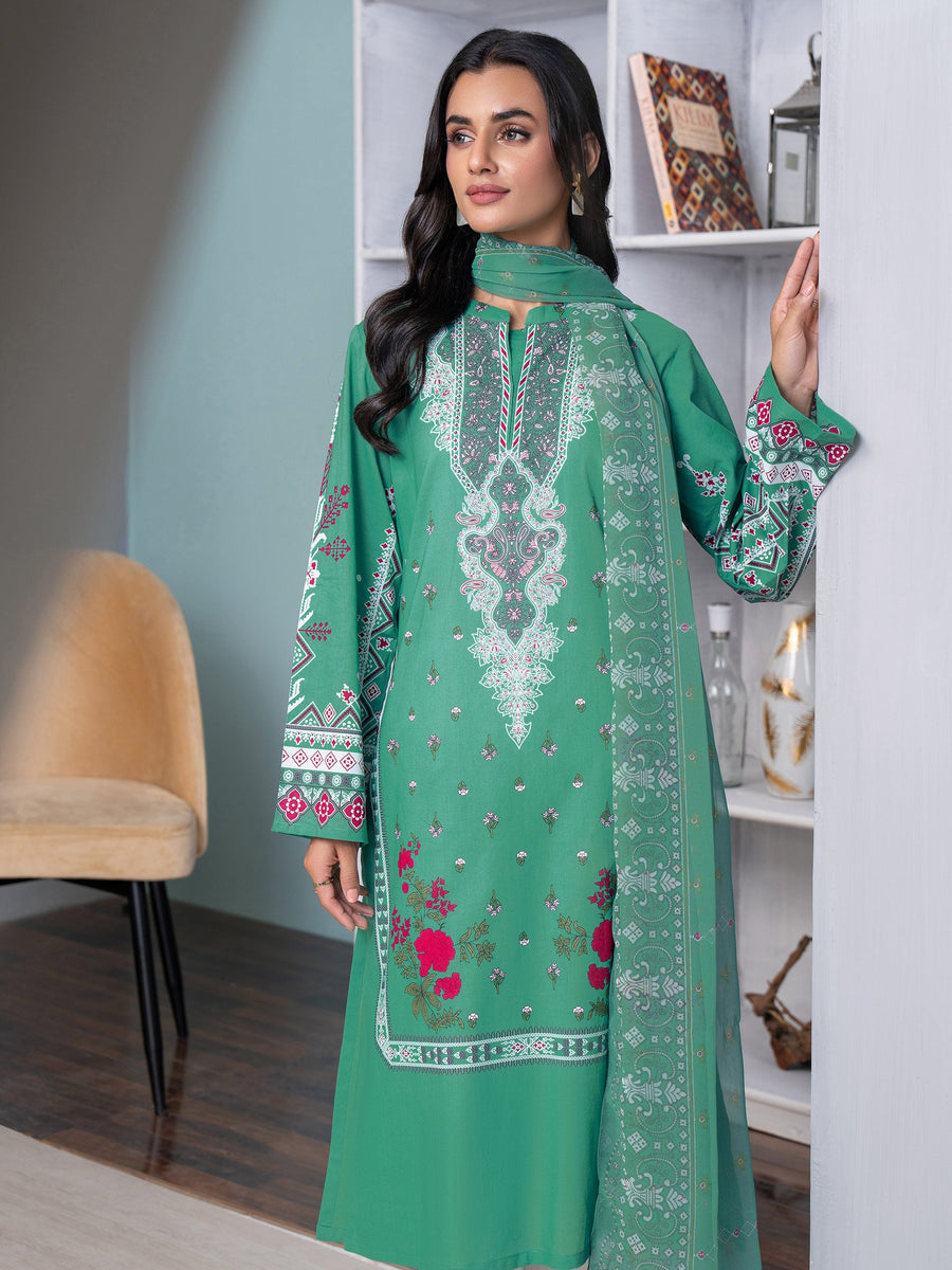 Limelight Summer Unstitched Printed Lawn 2Pc Suit U3470 Sea Green