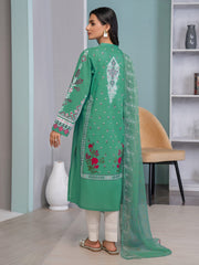 Limelight Summer Unstitched Printed Lawn 2Pc Suit U3470 Sea Green