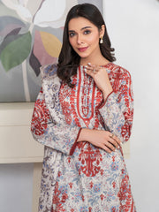 Limelight Summer Unstitched Printed Lawn 3Pc Suit U3475 Orange
