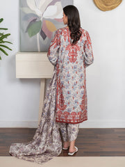 Limelight Summer Unstitched Printed Lawn 3Pc Suit U3475 Orange