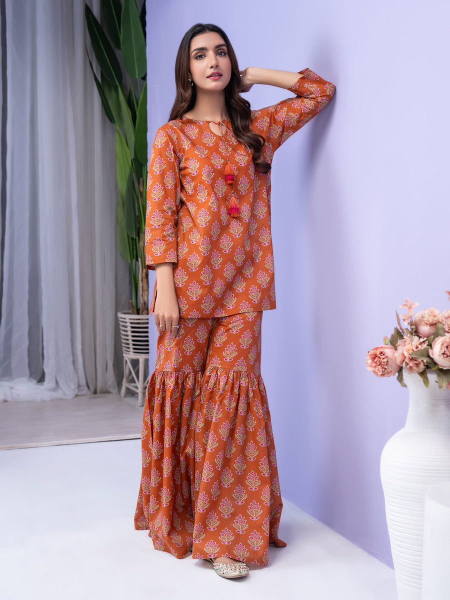 Limelight Summer Unstitched Printed Lawn 1Pc Shirt U3490 Rust