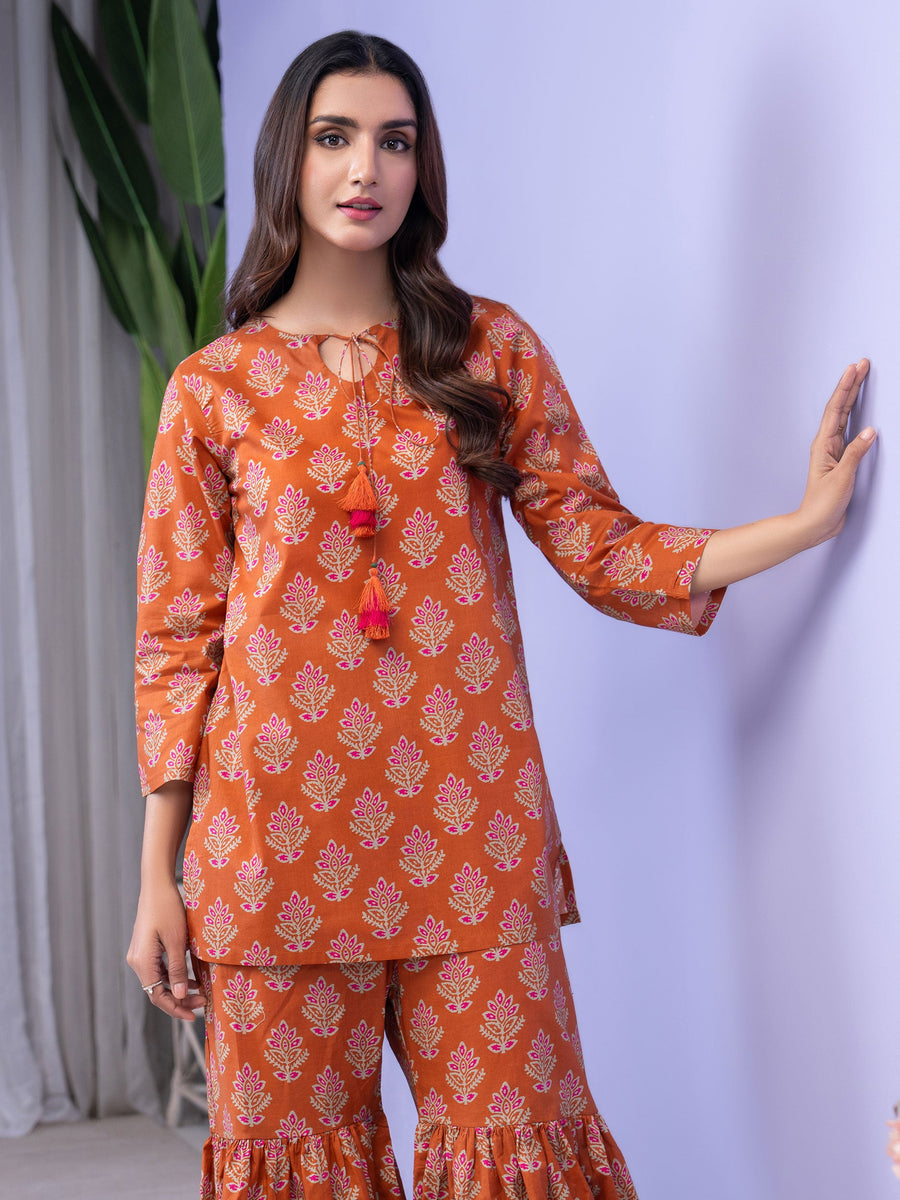 Limelight Summer Unstitched Printed Lawn 1Pc Shirt U3490 Rust