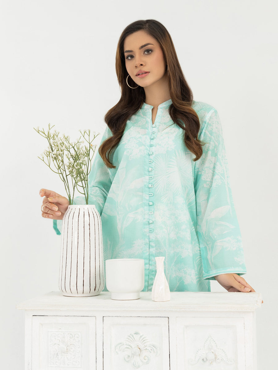 Limelight Summer Unstitched Printed Lawn 1Pc Shirt U3501 Turquoise