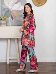 Limelight Summer Unstitched Printed Lawn 1Pc Shirt U3505 Sky Blue