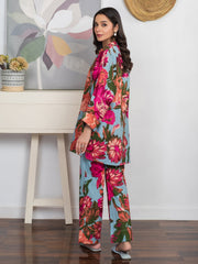 Limelight Summer Unstitched Printed Lawn 1Pc Shirt U3505 Sky Blue