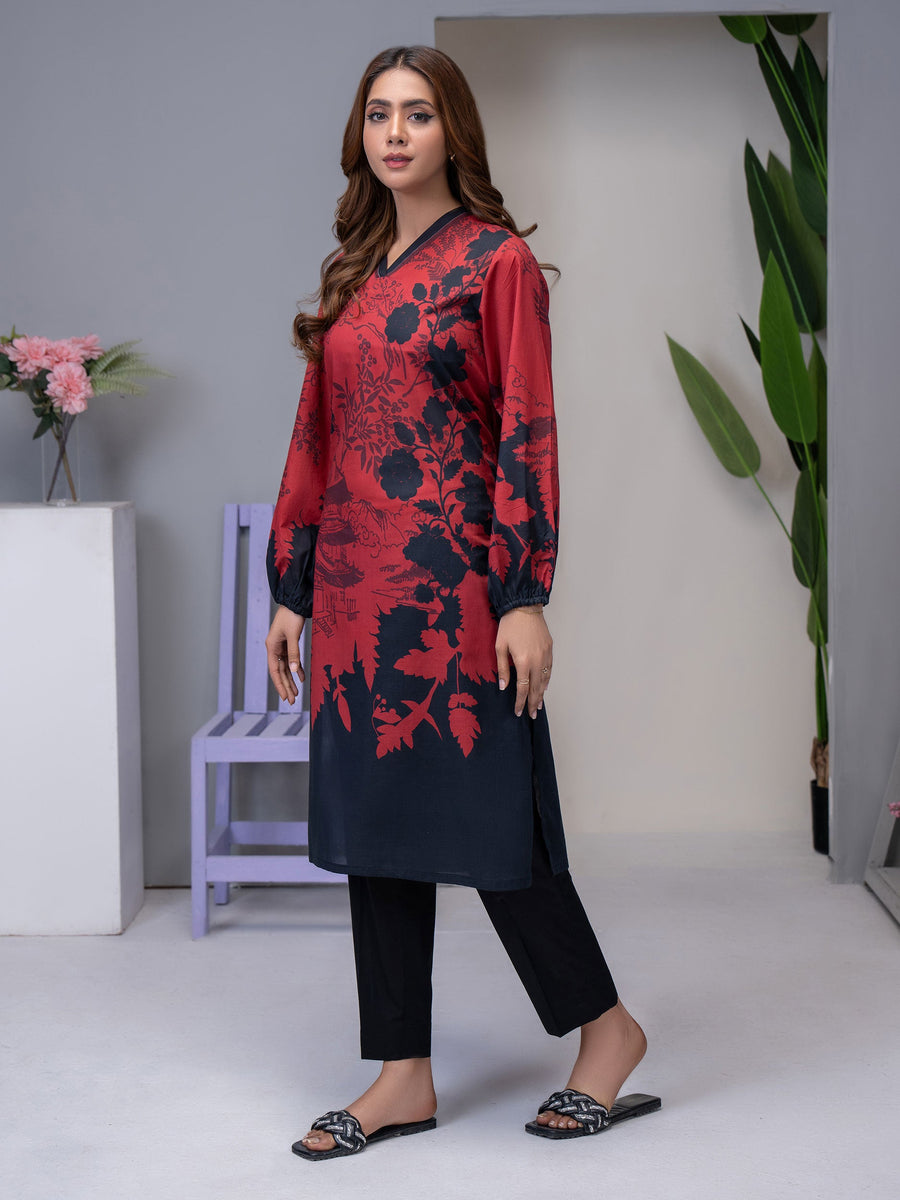 Limelight Summer Unstitched Printed Lawn 1Pc Shirt U3508 Red
