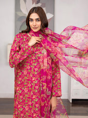 Limelight Summer Unstitched Printed Lawn 3Pc Suit U3519 Pink