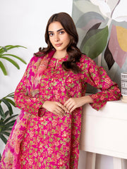 Limelight Summer Unstitched Printed Lawn 3Pc Suit U3519 Pink