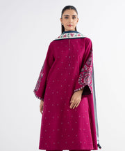 Sapphire Embroidered Khaddar Unstitched 3Pc Suit U3PEDY25V910