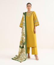 Sapphire Embroidered Khaddar Unstitched 3Pc Suit U3PEDY25V920