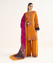 Sapphire Embroidered Twill Unstitched 3Pc Suit U3PESG25V930
