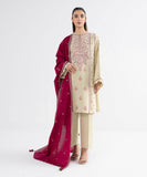 Sapphire Embroidered Cross Hatch Unstitched 3Pc Suit U3PEST25V914